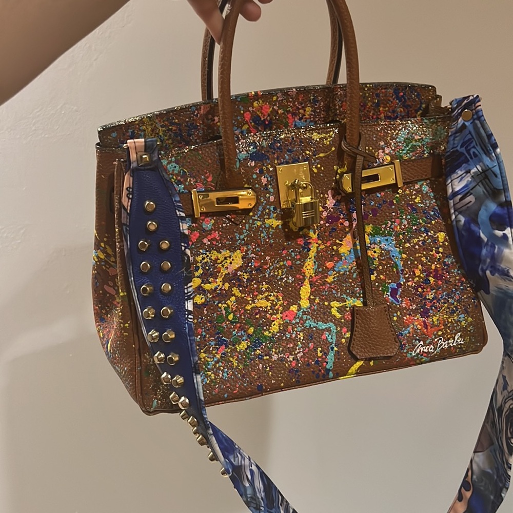 Bag Graffiti hand painted birkin-like bag